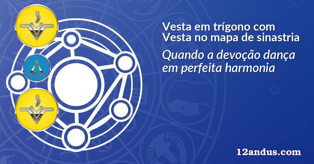 Vesta em trígono com Vesta no mapa de sinastria