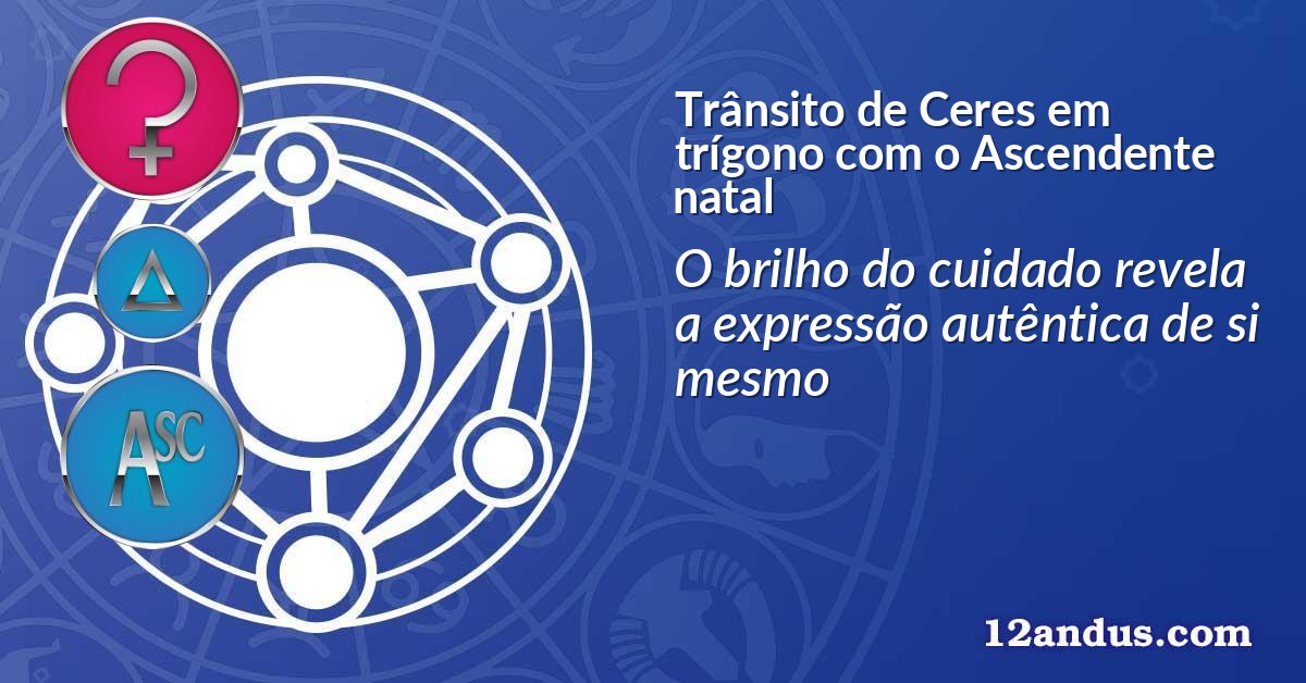 Trânsito de Ceres em trígono com o Ascendente natal