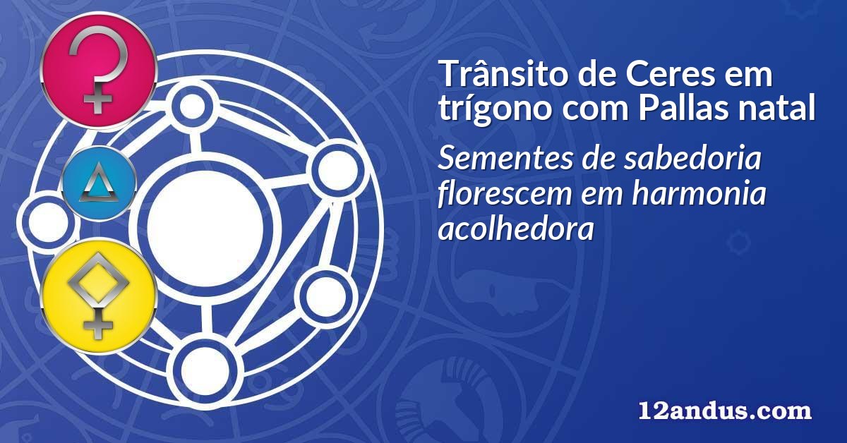 Trânsito de Ceres em trígono com Pallas natal