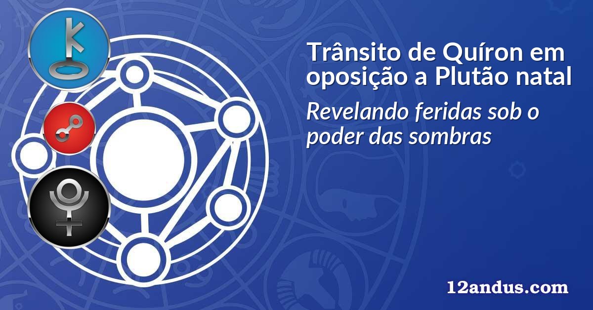 Trânsito de Quíron em oposição a Plutão natal