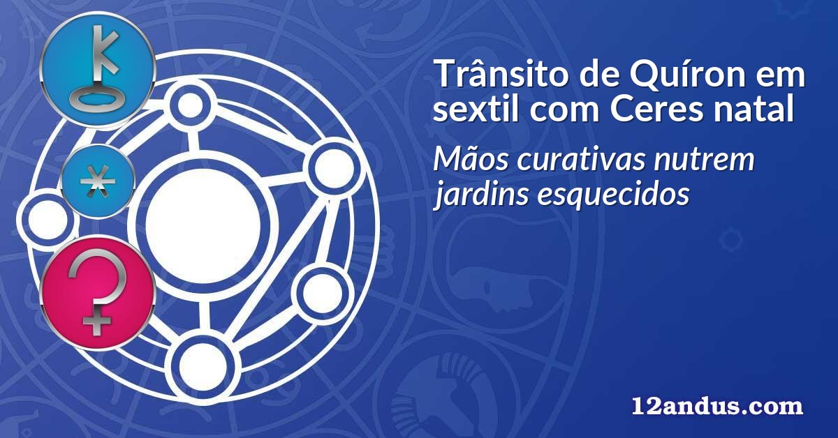 Trânsito de Quíron em sextil com Ceres natal