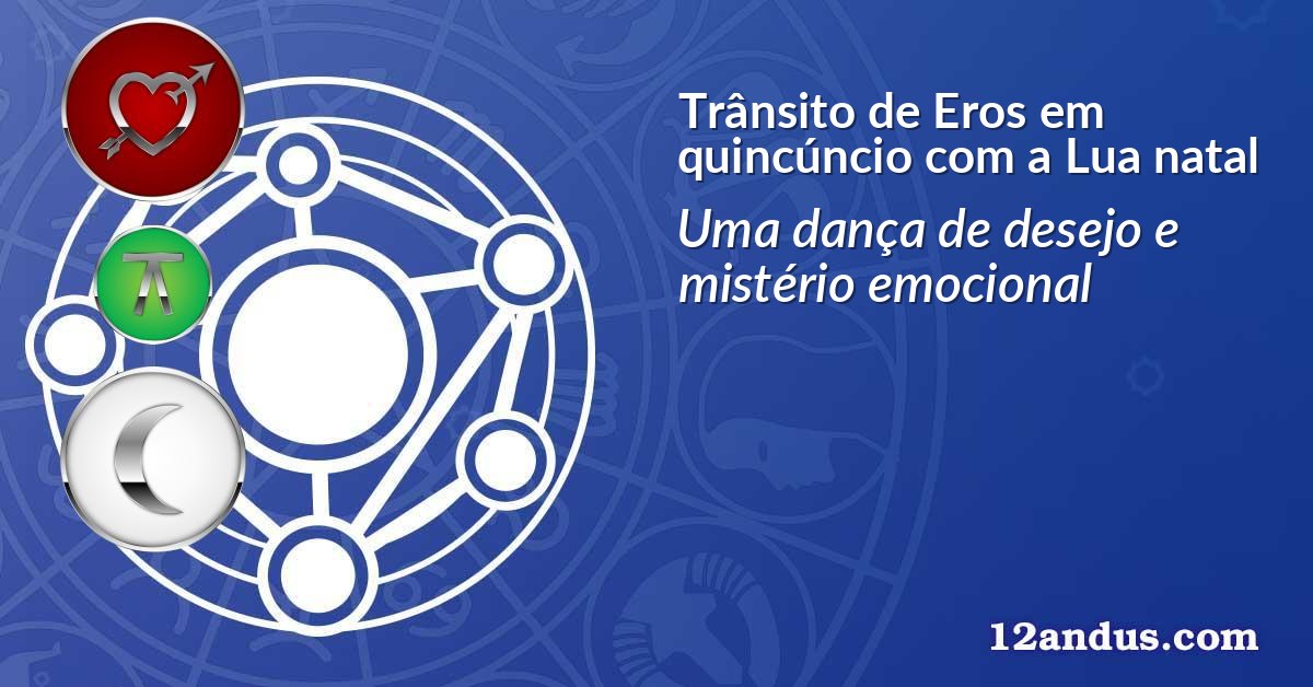 Trânsito de Eros em quincúncio com a Lua natal