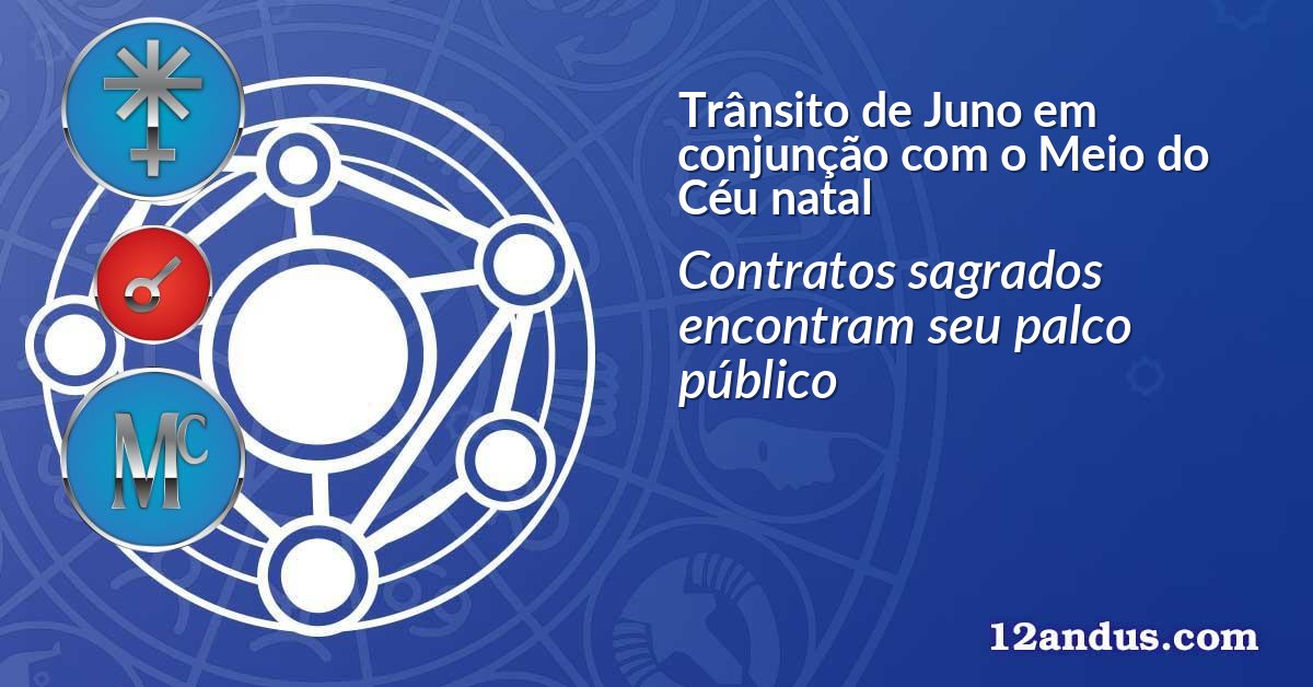 Trânsito de Juno em conjunção com o Meio do Céu natal
