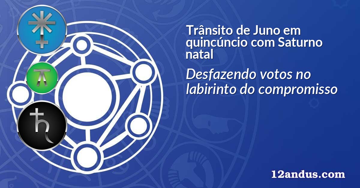 Trânsito de Juno em quincúncio com Saturno natal