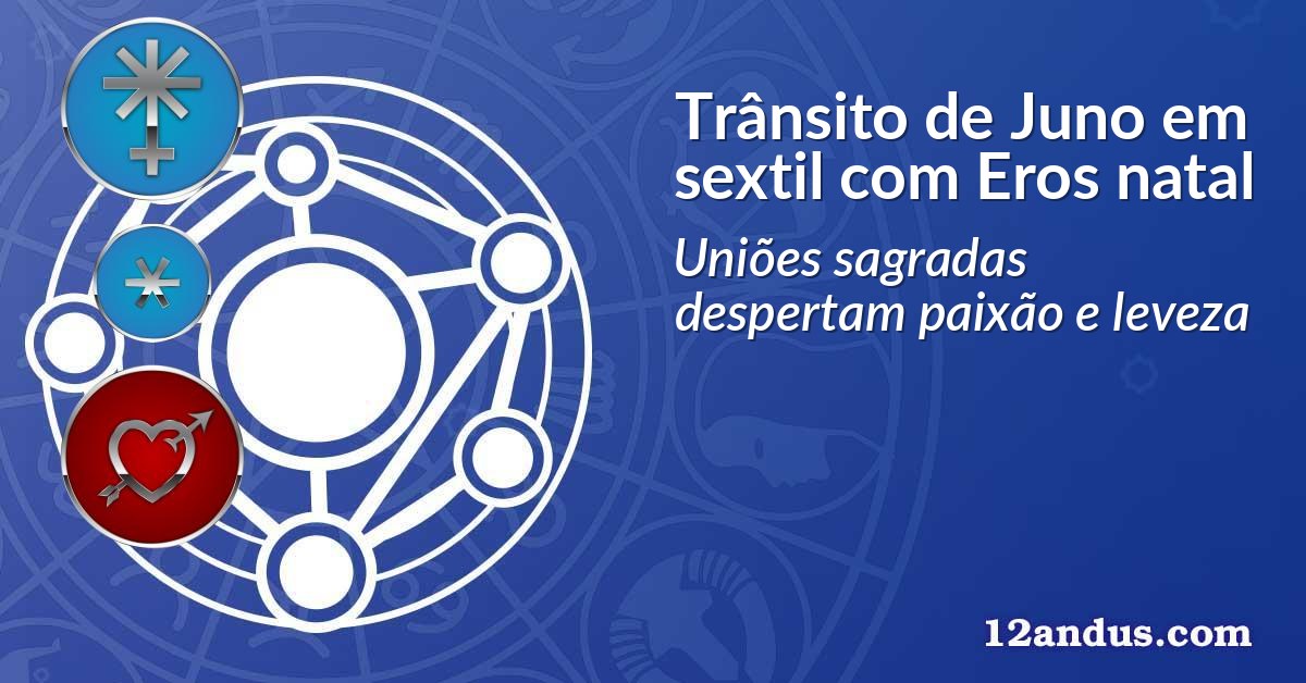 Trânsito de Juno em sextil com Eros natal