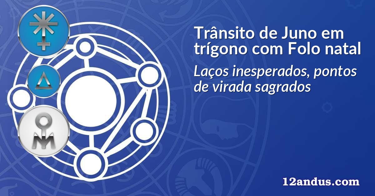 Trânsito de Juno em trígono com Folo natal