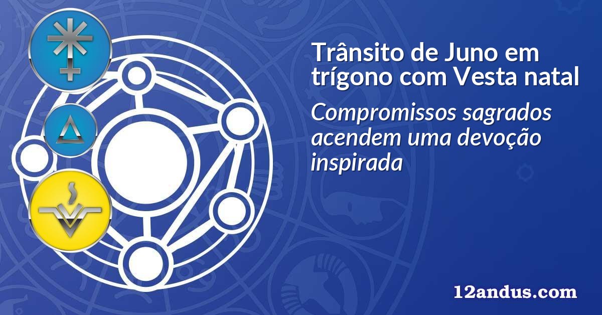 Trânsito de Juno em trígono com Vesta natal