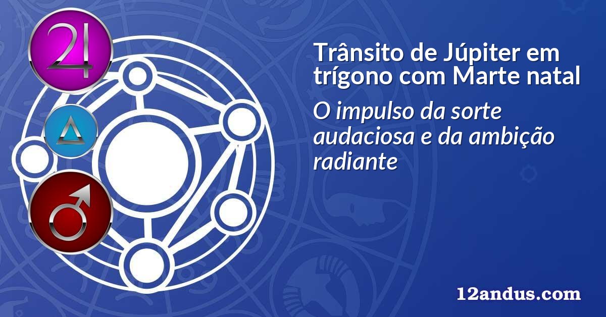 Trânsito de Júpiter em trígono com Marte natal
