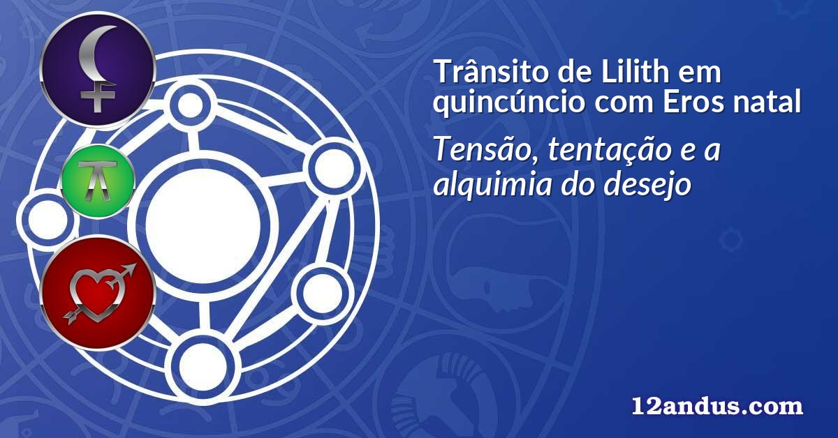 Trânsito de Lilith em quincúncio com Eros natal