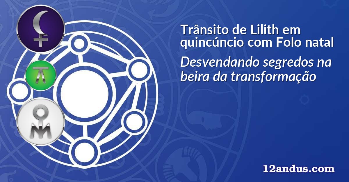 Trânsito de Lilith em quincúncio com Folo natal