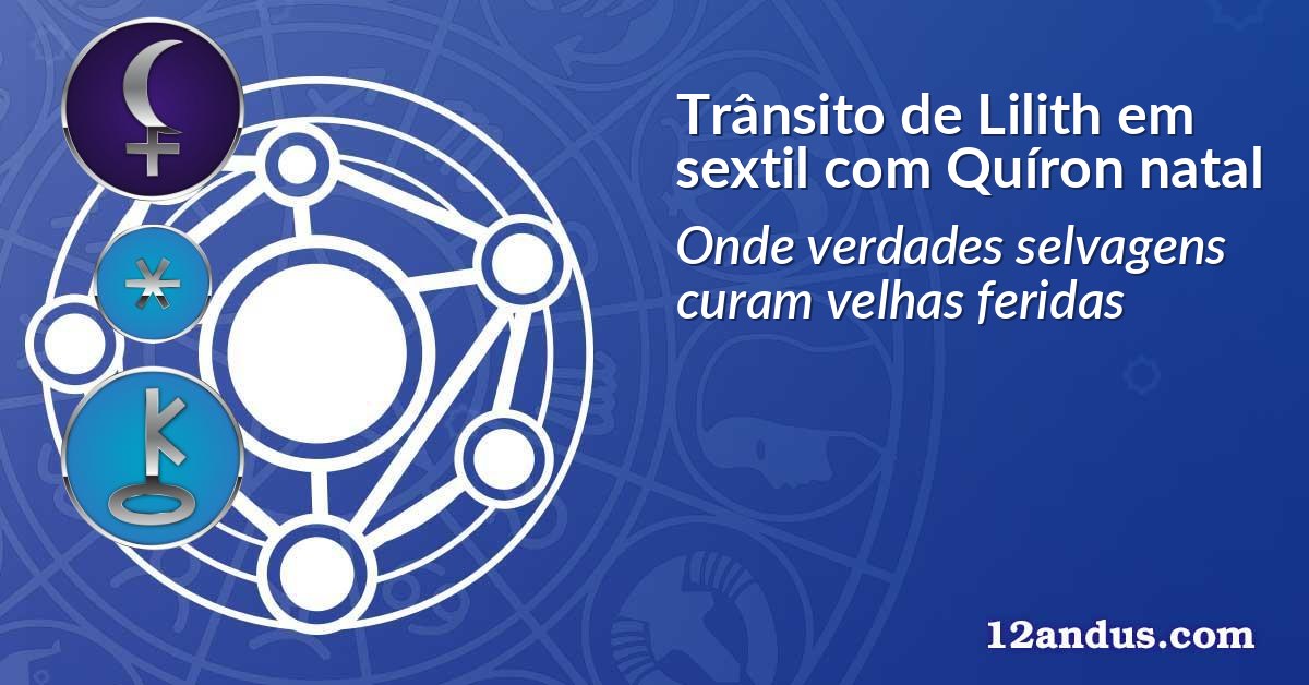Trânsito de Lilith em sextil com Quíron natal