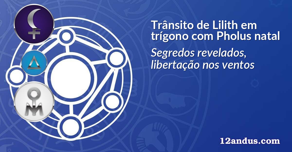 Trânsito de Lilith em trígono com Pholus natal