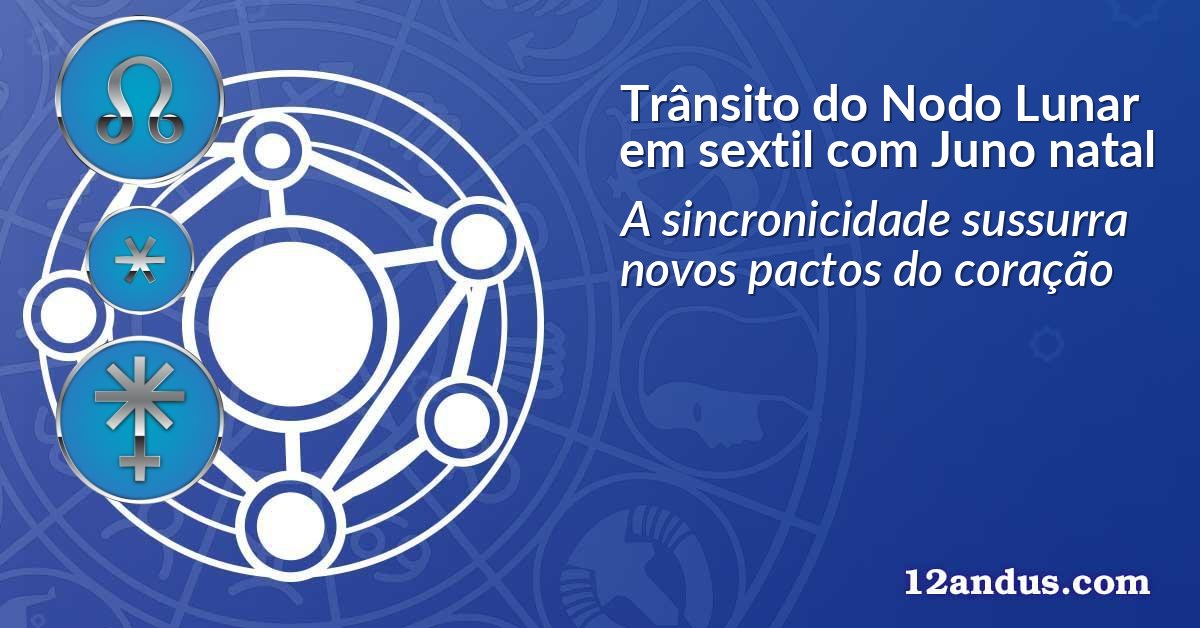 Trânsito do Nodo Lunar em sextil com Juno natal
