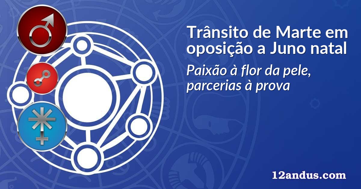 Trânsito de Marte em oposição a Juno natal