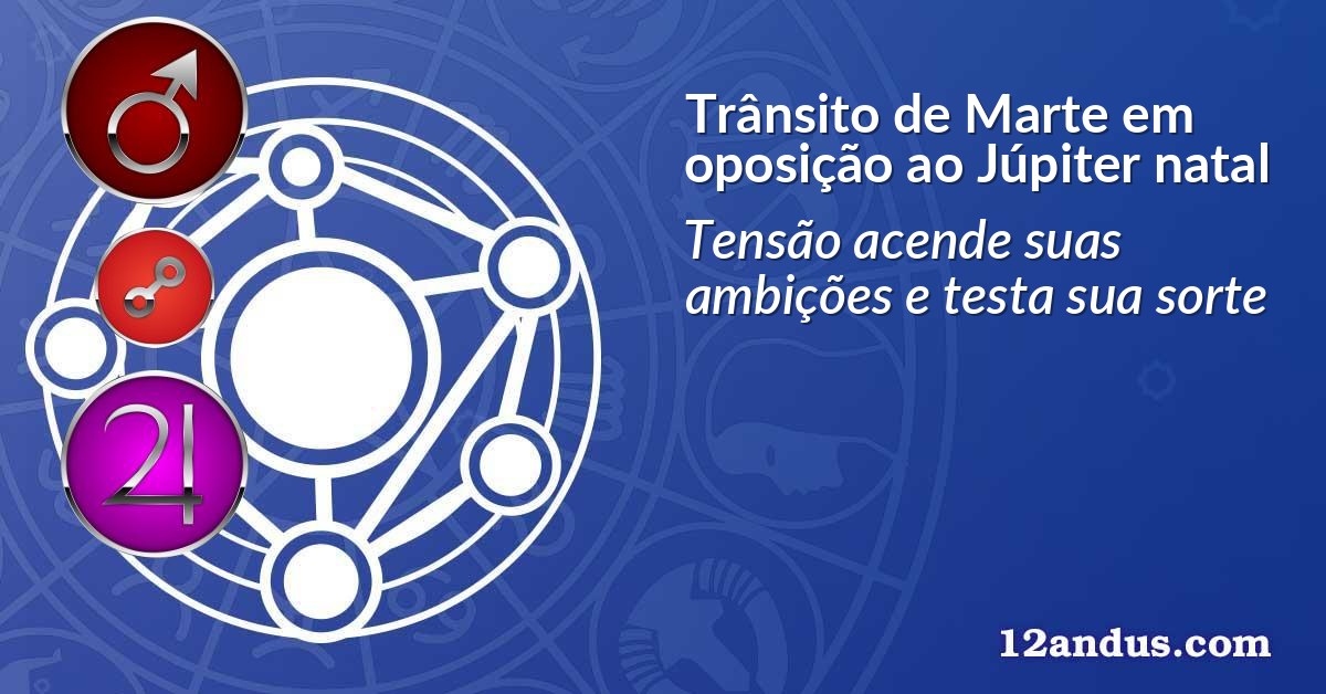 Trânsito de Marte em oposição ao Júpiter natal