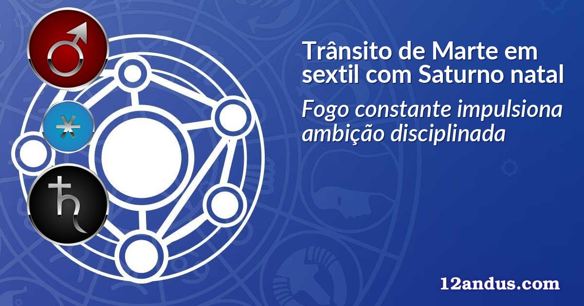 Trânsito de Marte em sextil com Saturno natal