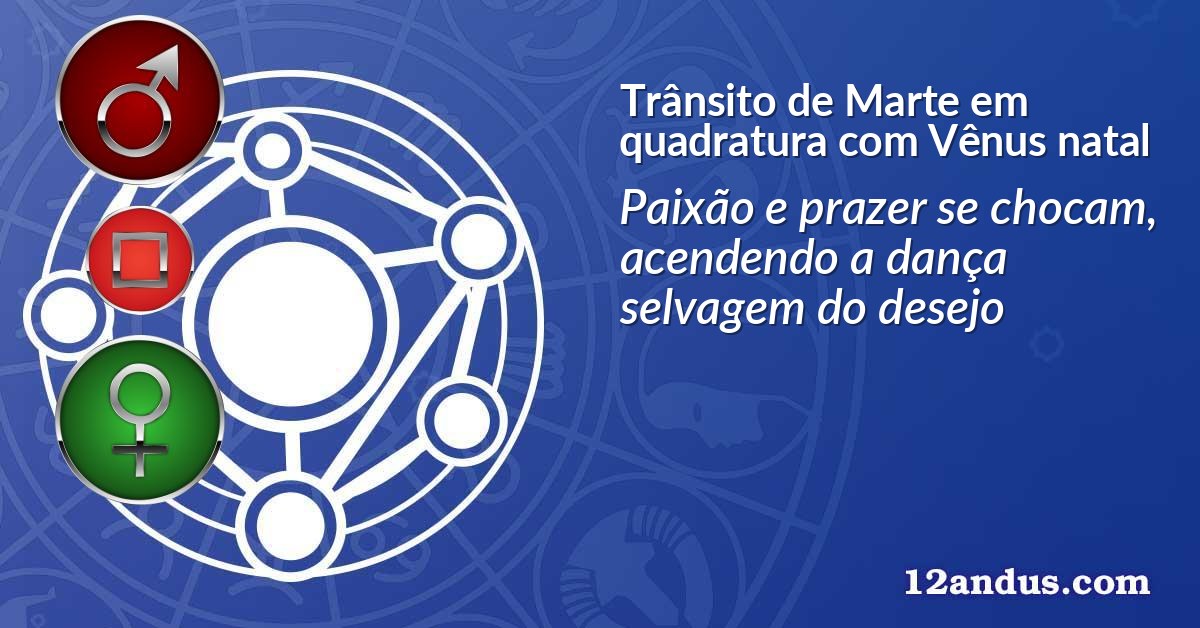 Trânsito de Marte em quadratura com Vênus natal
