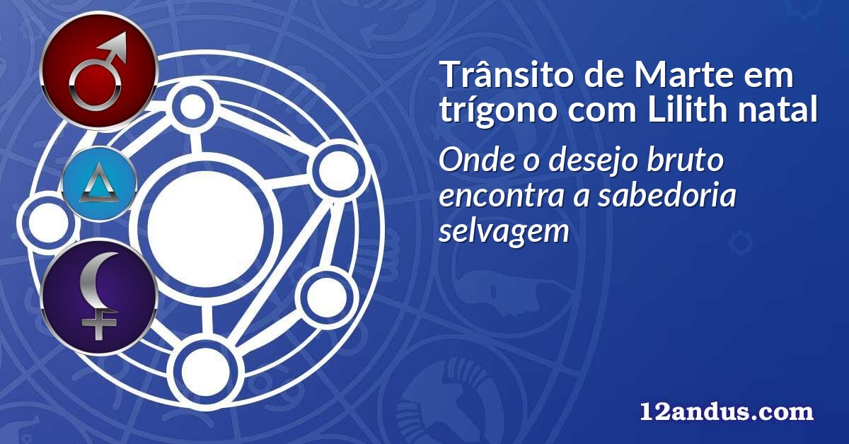Trânsito de Marte em trígono com Lilith natal