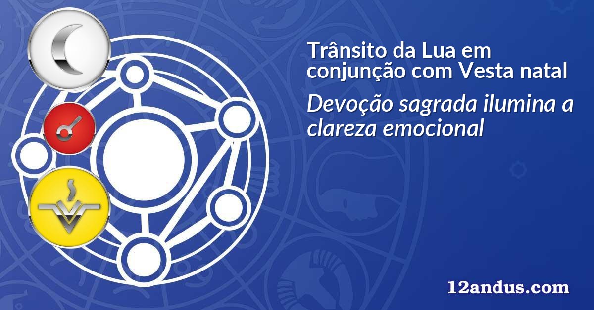 Trânsito da Lua em conjunção com Vesta natal