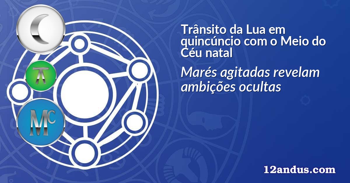 Trânsito da Lua em quincúncio com o Meio do Céu natal