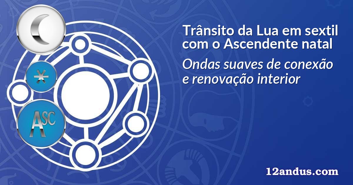 Trânsito da Lua em sextil com o Ascendente natal