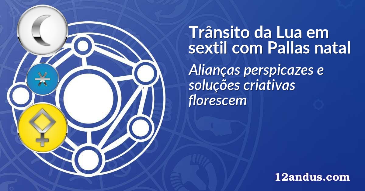 Trânsito da Lua em sextil com Pallas natal