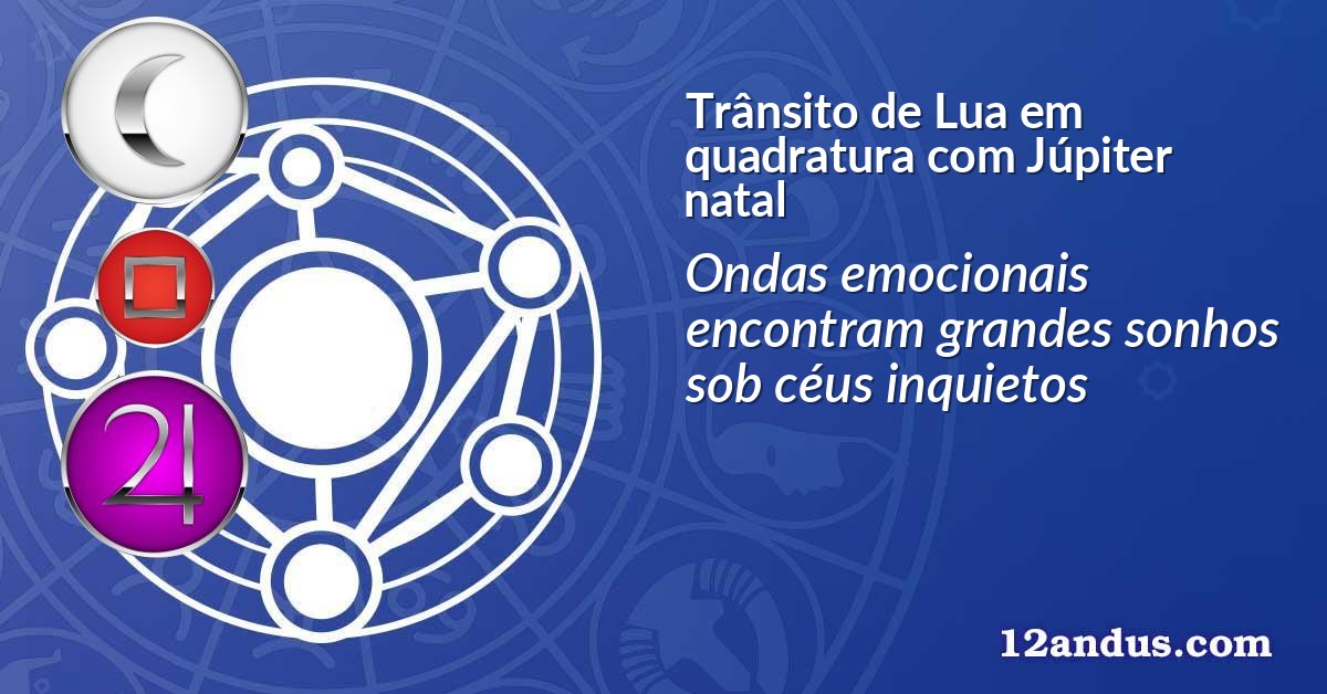Trânsito de Lua em quadratura com Júpiter natal