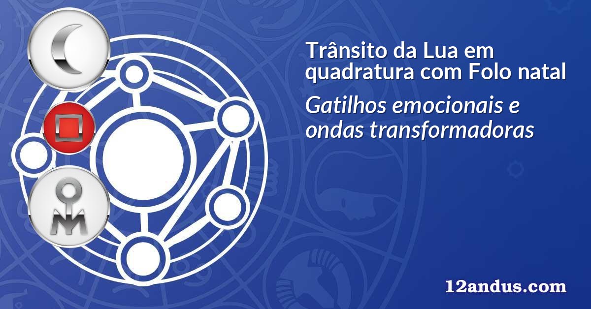 Trânsito da Lua em quadratura com Folo natal