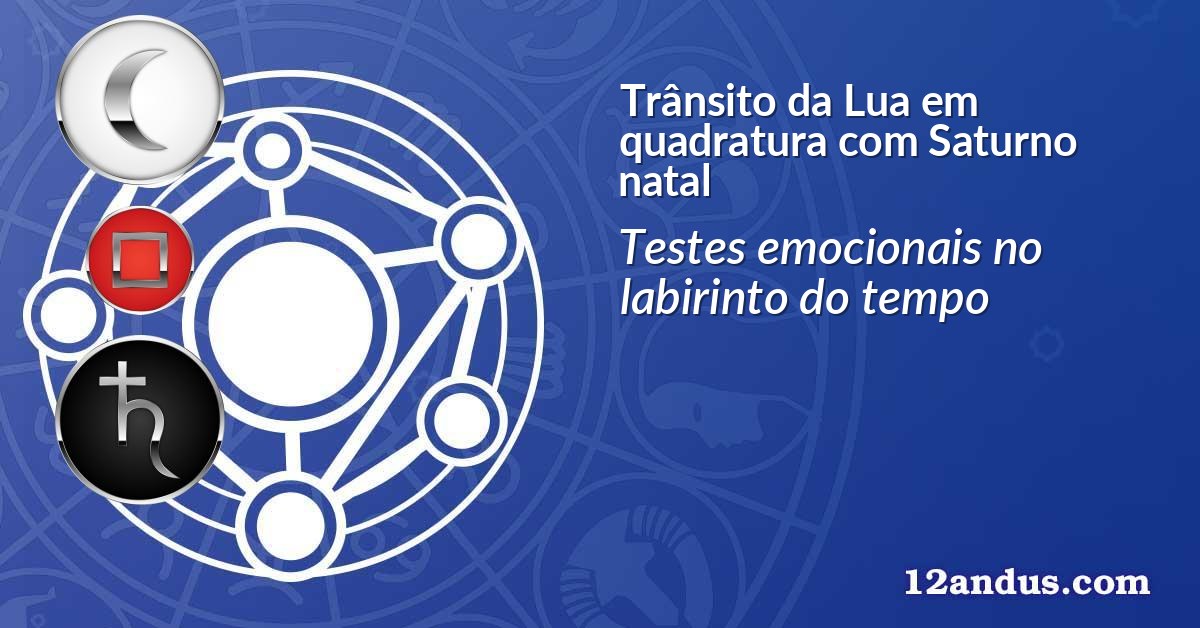 Trânsito da Lua em quadratura com Saturno natal