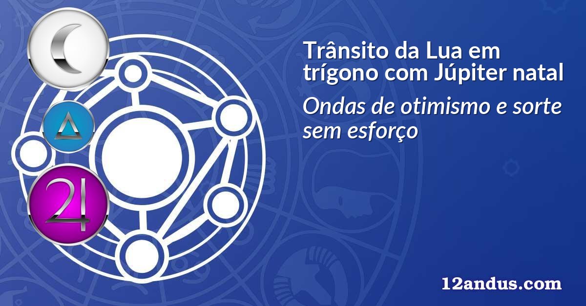 Trânsito da Lua em trígono com Júpiter natal