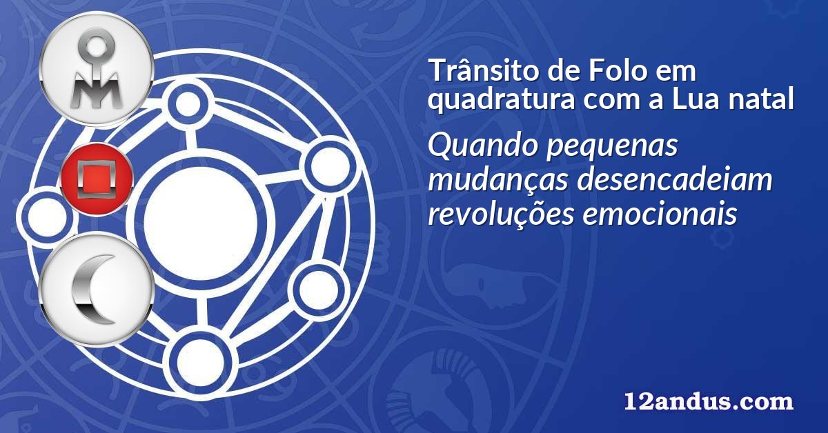 Trânsito de Folo em quadratura com a Lua natal