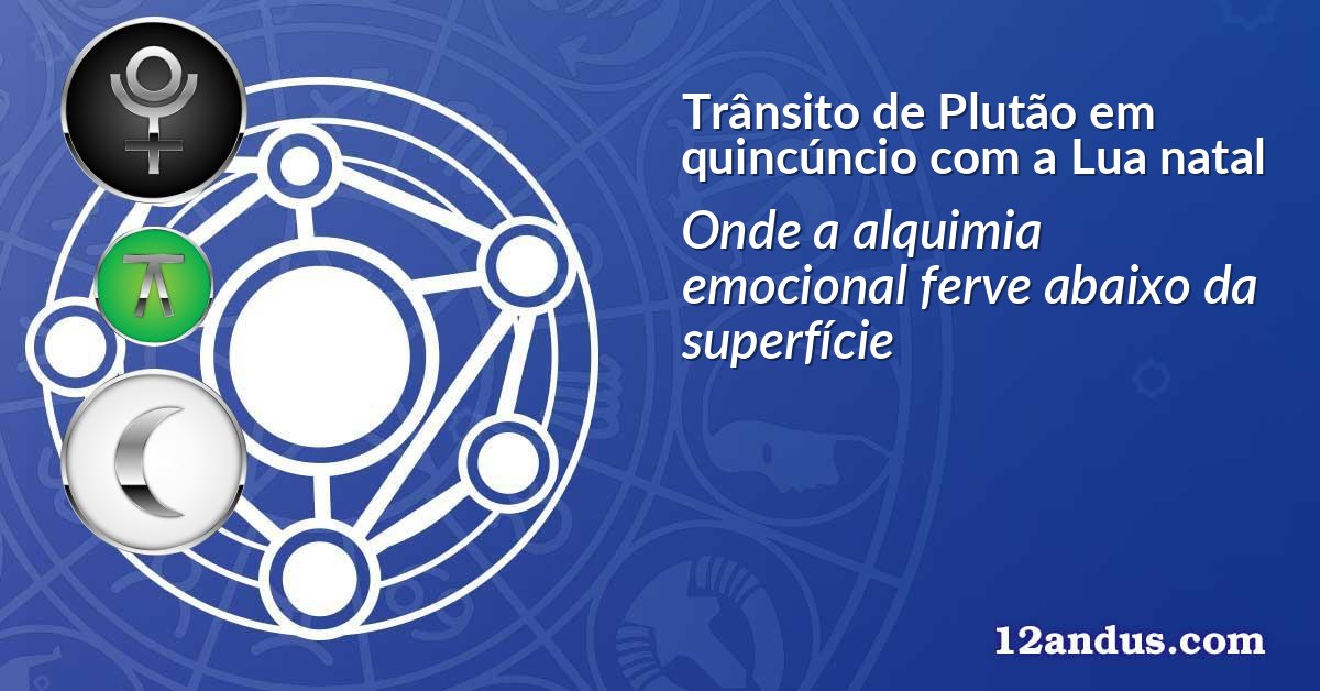 Trânsito de Plutão em quincúncio com a Lua natal