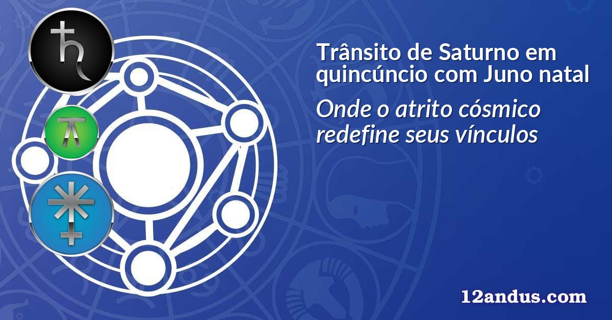Trânsito de Saturno em quincúncio com Juno natal
