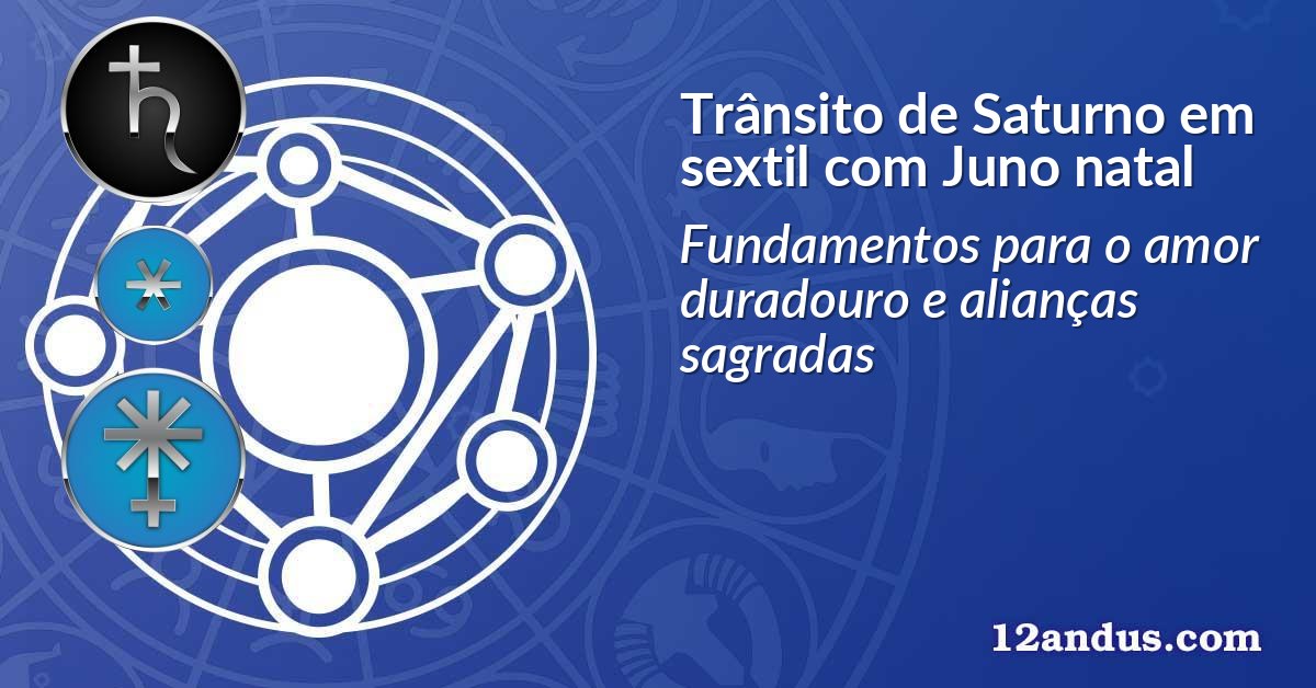Trânsito de Saturno em sextil com Juno natal