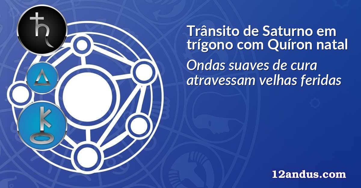 Trânsito de Saturno em trígono com Quíron natal