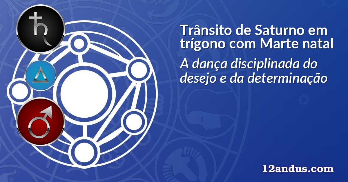 Trânsito de Saturno em trígono com Marte natal