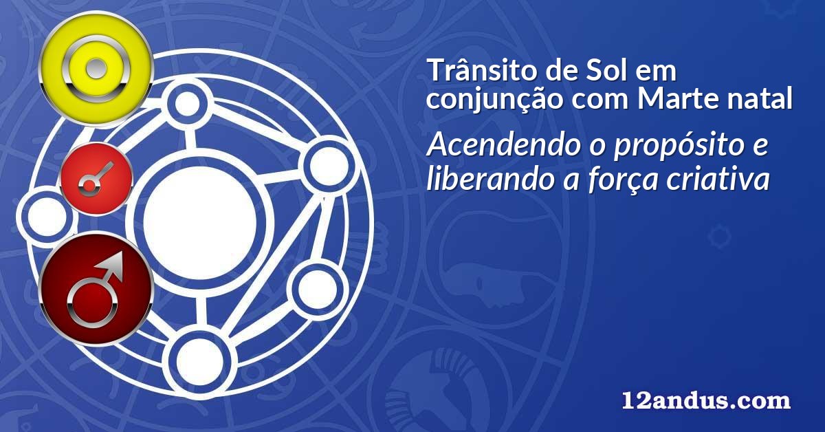 Trânsito de Sol em conjunção com Marte natal