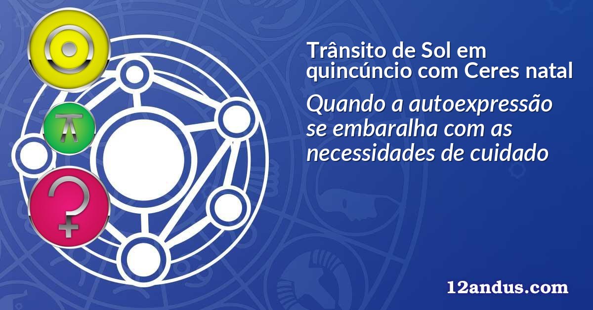 Trânsito de Sol em quincúncio com Ceres natal
