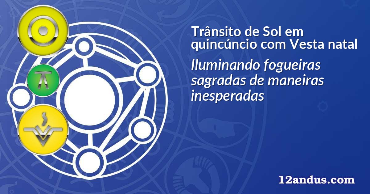 Trânsito de Sol em quincúncio com Vesta natal