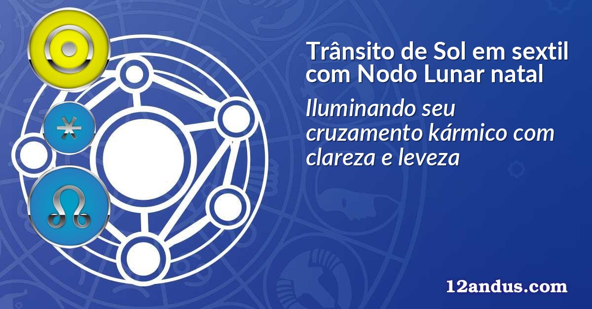 Trânsito de Sol em sextil com Nodo Lunar natal