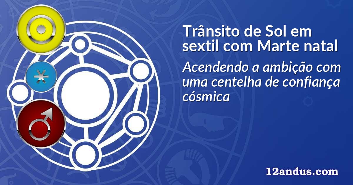 Trânsito de Sol em sextil com Marte natal
