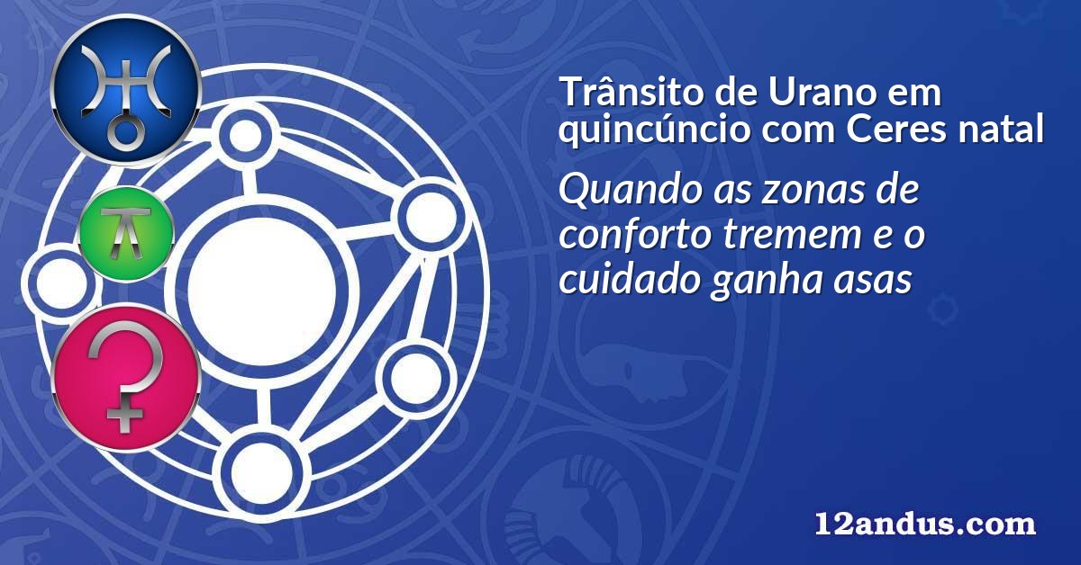 Trânsito de Urano em quincúncio com Ceres natal