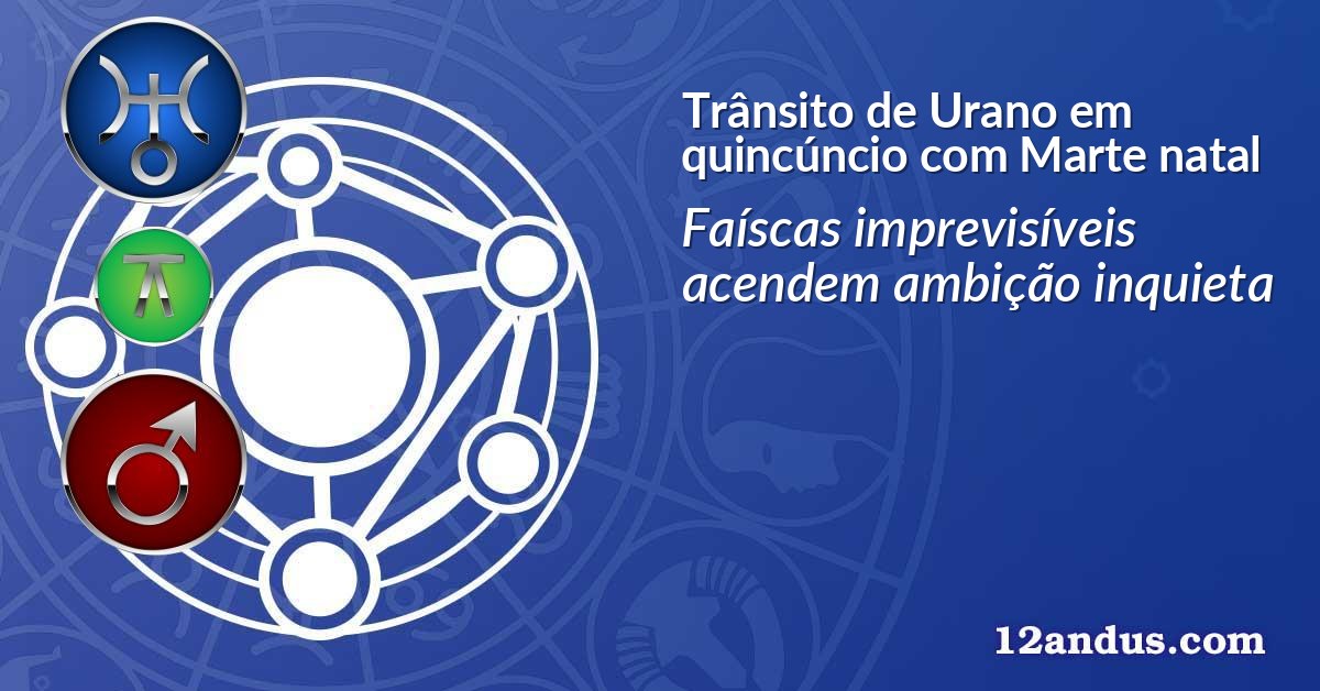 Trânsito de Urano em quincúncio com Marte natal