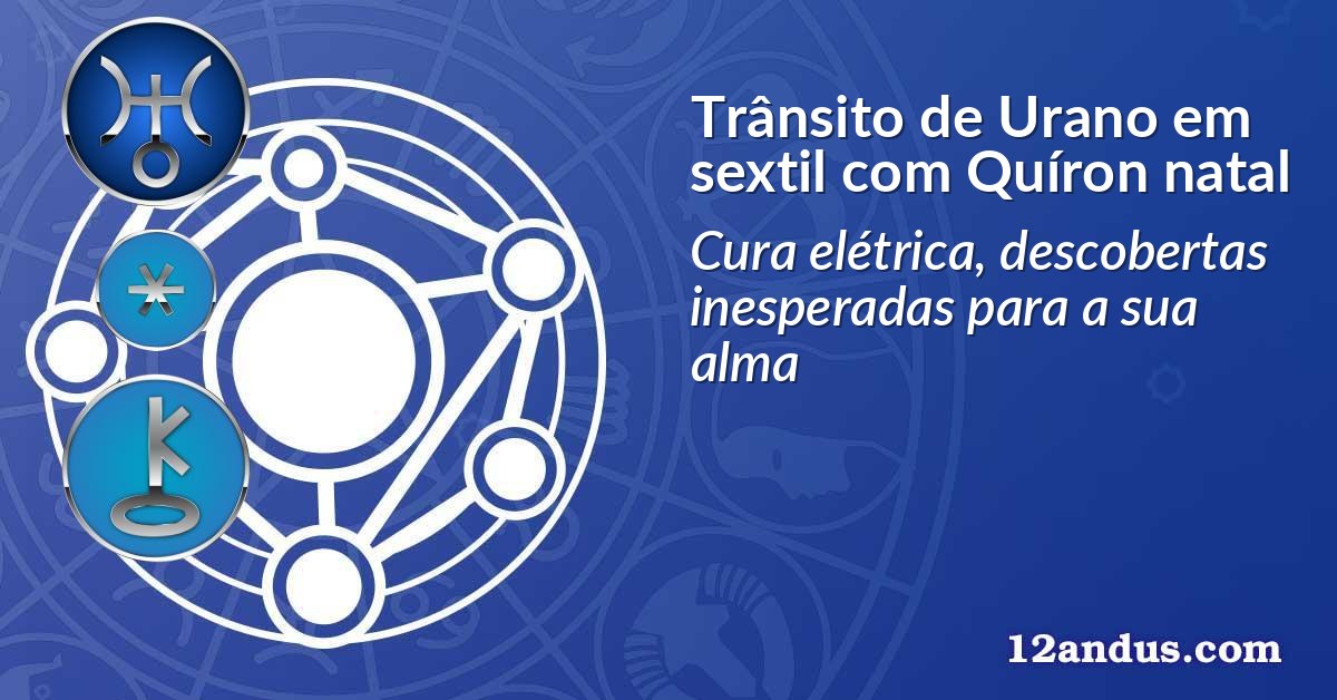 Trânsito de Urano em sextil com Quíron natal