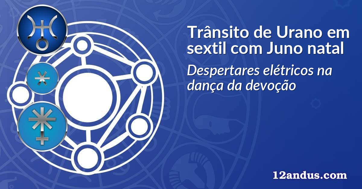 Trânsito de Urano em sextil com Juno natal