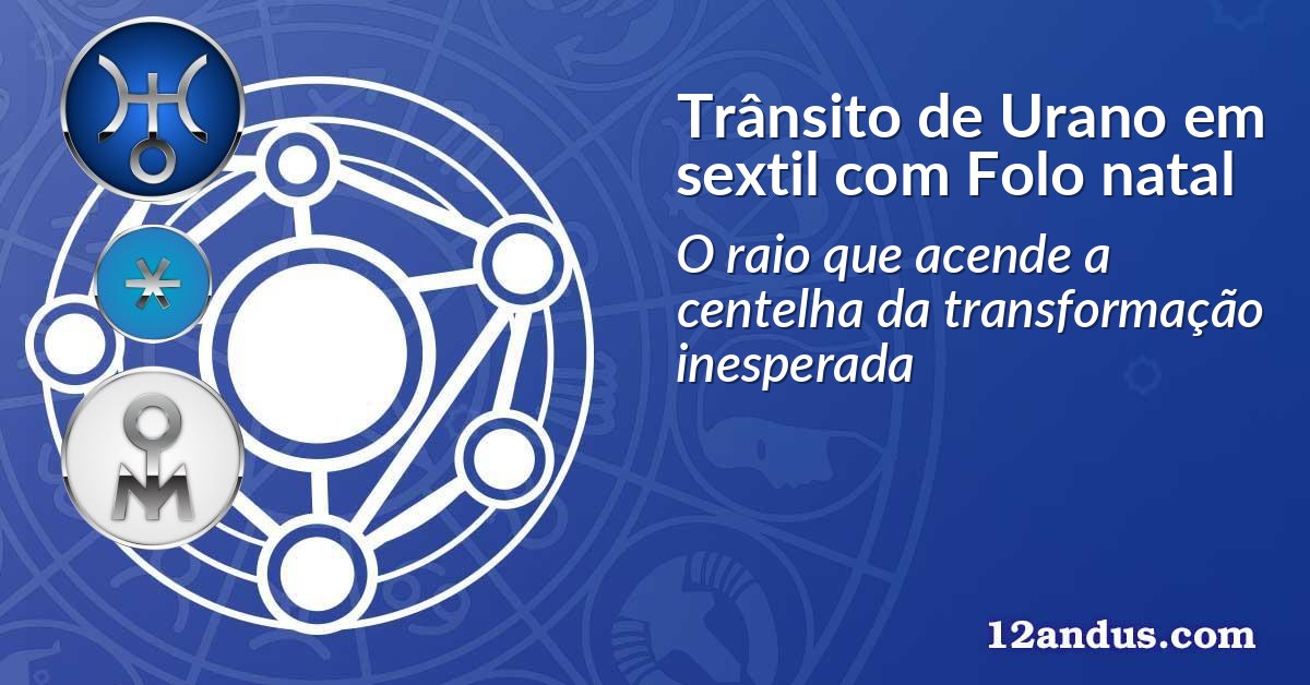 Trânsito de Urano em sextil com Folo natal