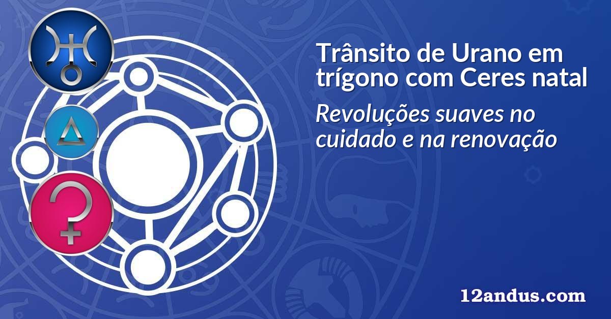 Trânsito de Urano em trígono com Ceres natal