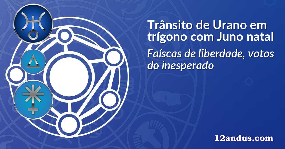 Trânsito de Urano em trígono com Juno natal