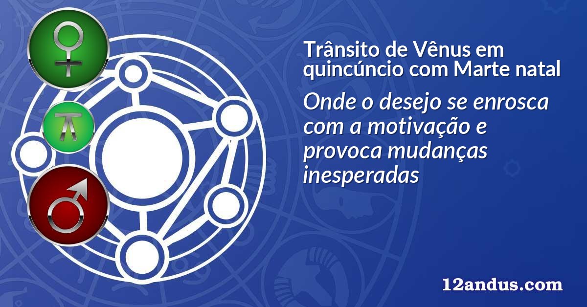 Trânsito de Vênus em quincúncio com Marte natal