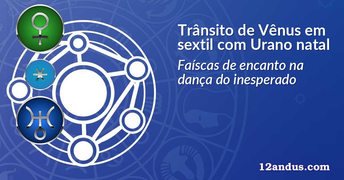 Trânsito de Vênus em sextil com Urano natal